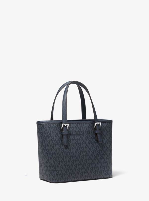 Damske Prenosná Taška Michael Kors Jet Set Travel Extra-Small Logo Top-Zip Indigo - Kabelky Michael Kors Lacne | NASYJ-9864